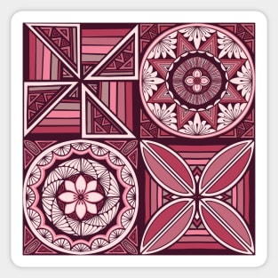 Tapa patchwork - coral Sticker
